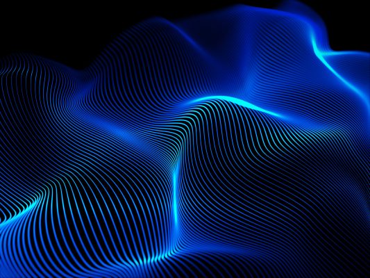 3D render of an abstract background with flowing waves